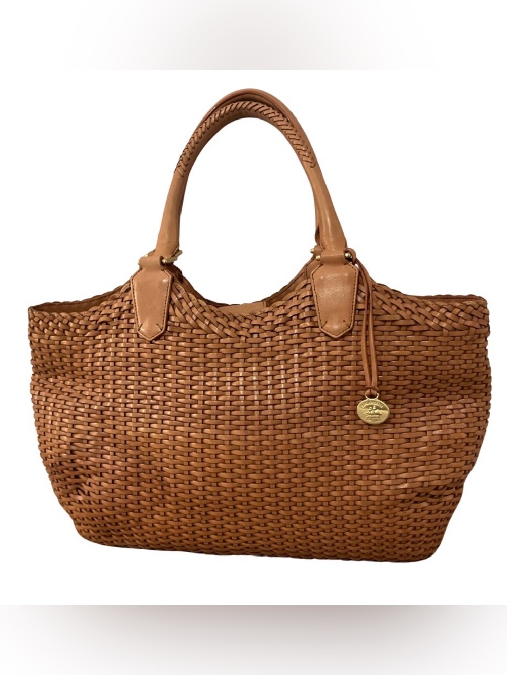Brahmin Woven Leather Nantucket bag